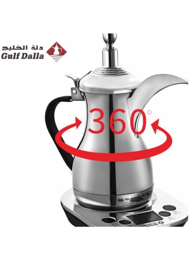 غالف دالا دلة خليجية كهربائية لتحضير القهوة العربية مع قاعدة تحكم ذكية – تشطيب كروم – 700 مل – 700 واط | GA-C91941 - Image 3